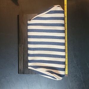 Navy and Ceeam Canvas Clutch new w/o tag.  Never used.